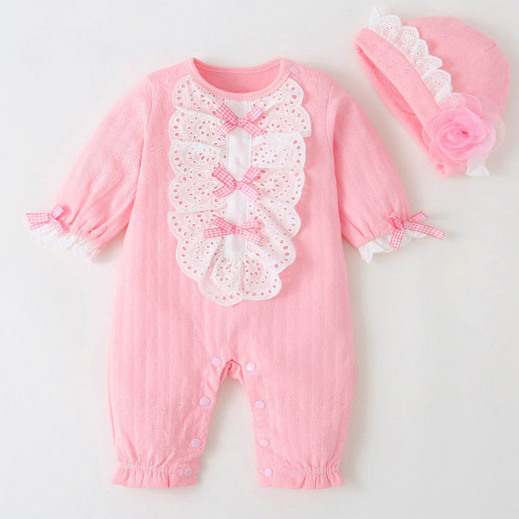 Baby Girl Pink Bow Onesie