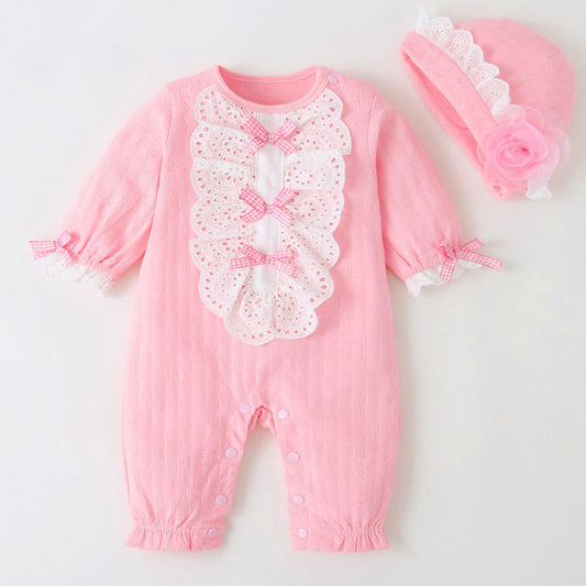 Baby Girl Pink Bow Onesie