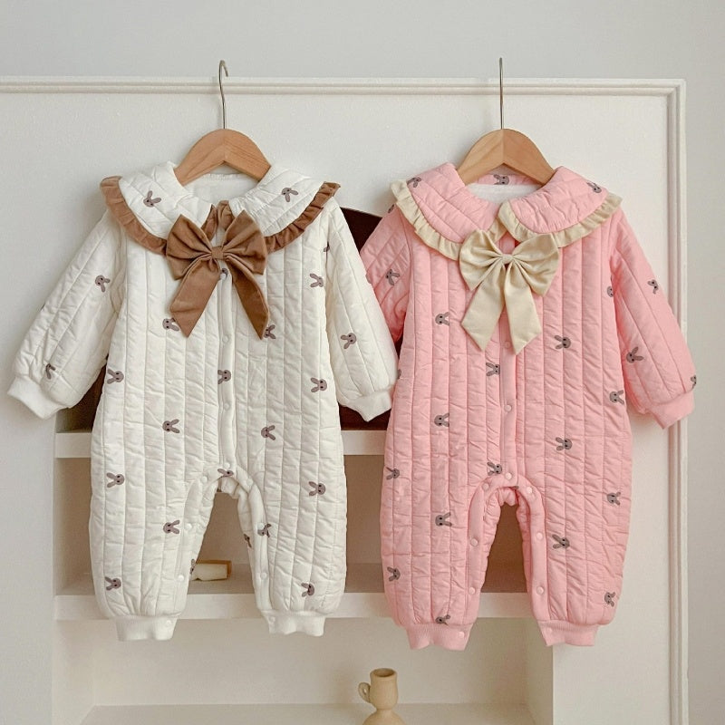 Quilted Bow Onesie