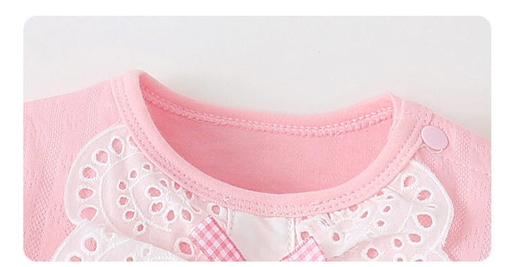 Baby Girl Pink Bow Onesie