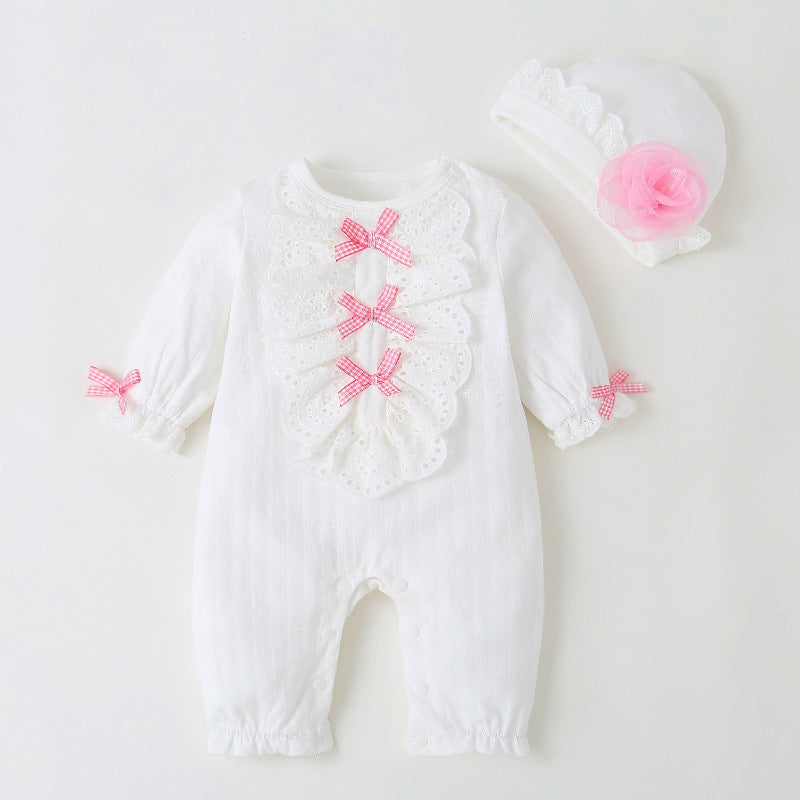 Baby Girl Pink Bow Onesie
