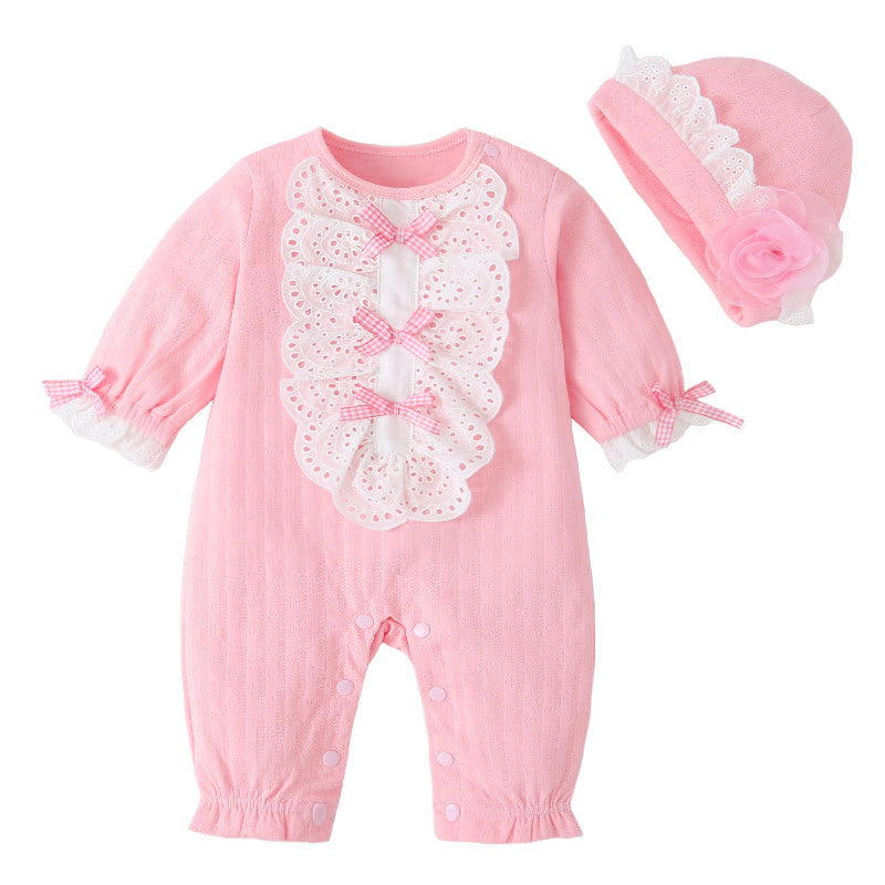 Baby Girl Pink Bow Onesie