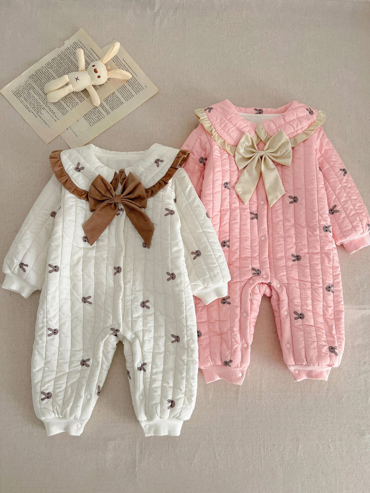 Quilted Bow Onesie