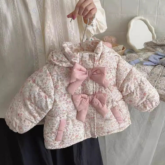Toddler Puffer Coat 'Bows & Bunnies'