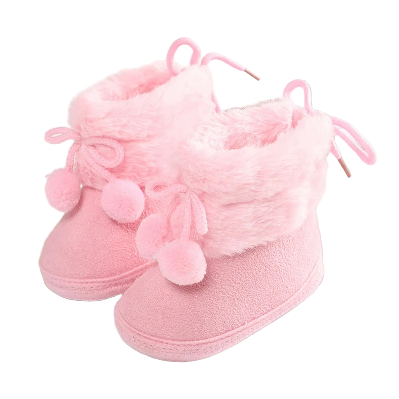 Adorable Girls Fur Snow Boots