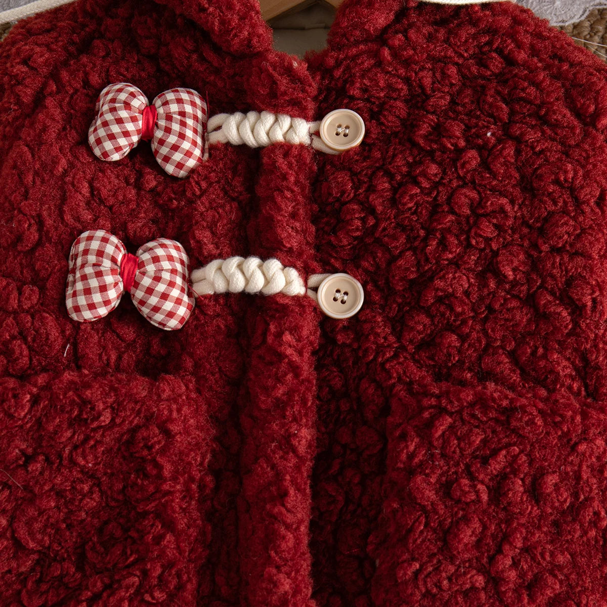 Soft Cotton Winter Bow Coat