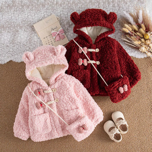 Soft Cotton Winter Bow Coat